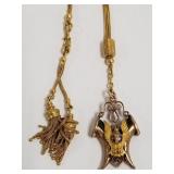 Antique Victorian gold filled watch chain & fob