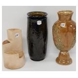 3 pottery vases- Belgium, Danmark &
