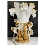 Antique old Paris figural vase (as is) 19"