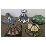 5 contemporary stained glass lamp shades -