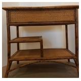 Rattan 3-tier table 15"x 27"x 26"H