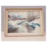 Signed W. Fave (William) MN artist oil painting on