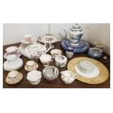 Group of assorted china - Dresden compote,