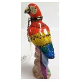 Limoges signed macaw scent bottle 5"