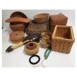 Group Native American, etc. woven baskets,