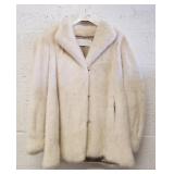 Schlampps white mink jacket 40" chest, 29"L