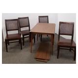 Drop leaf drop leaf table, 3 leaves & 4 Crate &