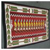 Southwest woven Yei rug approx 5