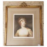 Framed signed L. Busiere lithograph dated 1913-