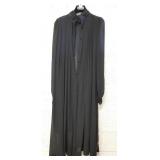 Dries Van Noten black silk long sleeve dress with