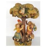 11 1/2" Anri carved figural group "Ring around