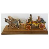 Swiss carved horse & carriage 62-150 - 22"L x 9"H