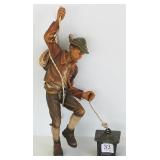 Swiss carved hanging mountain climber with