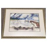 Youngquist, Jack signed watercolor 30" x 24