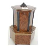 Burlwood Swiss mechanical rotating music box