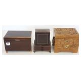 3 German, etc. musical cigarette cases 6 1/2" x