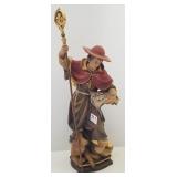Peter Staffler signed carved wood figure - St.