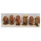 6 Dobin, etc. troll figures - 6" tallest