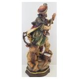 Staffler signed carved wood figure - hunter - 11