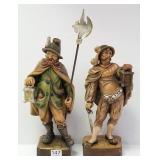 2 Swiss carved wooden Stahli figures - men with