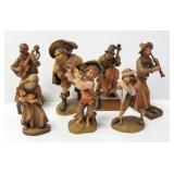 7 carved wood figures - Jobin, Anri, etc. -