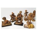 Group of carved wood figures - Franz Barthels,
