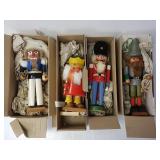 5 German, etc. wooden nutcrackers - 15" tallest