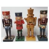 4 German nutcrackers - tallest is 13"