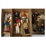 6 German, etc. wooden nutcrackers (some as seen)