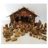 Kostner Krippe carved wood creche set incl.