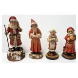 4 Anri limited edition Santa Klaus figures -