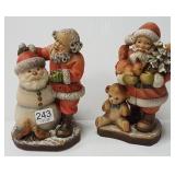 2 Anri carved wood limited edition Santa figures