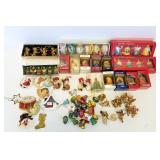 Group of vintage wooden Christmas ornaments - Anri