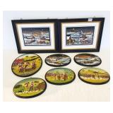 8 signed Regula Vetsch paintings on board -