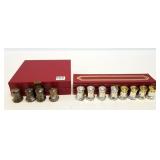 2 sets of Cartier sterling silver small shakers