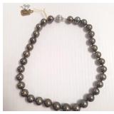18" cultured Tahitian pearl necklace with 14k