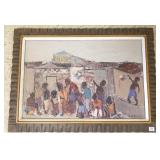 Framed signed C.J. Jacques oil on board-