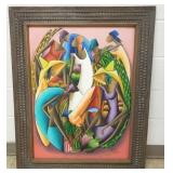 Framed signed Fritz Rock oil on canvas-