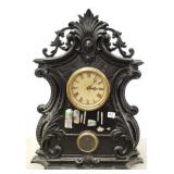 Antique Victorian iron shelf clock