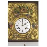 Antique brass picture frame clock