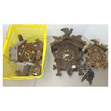 Group of 10 antique etc. cuckoo clocks including
