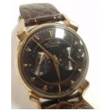 LeCoultre Futurematic black face wristwatch-