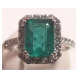 Platinum ring set with approx 2.59ct natural