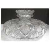 Libbey Brilliant Period 15" wide cut glass flower