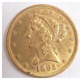 1895 U.S. $5 gold coin