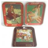 2 vintage Coca Cola trays- 1939 &1941 & a