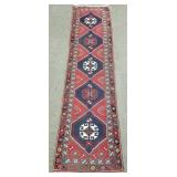 Handmade Oriental runner approx 29"x 9 1/2