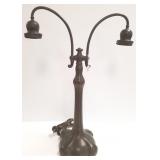 Handel double student lamp base with tag