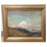 N.R. (Nicholas) Brewer framed signed oil on board-