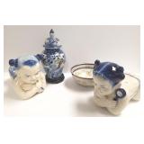 2- 14" oriental pillow babies (1 as is) &